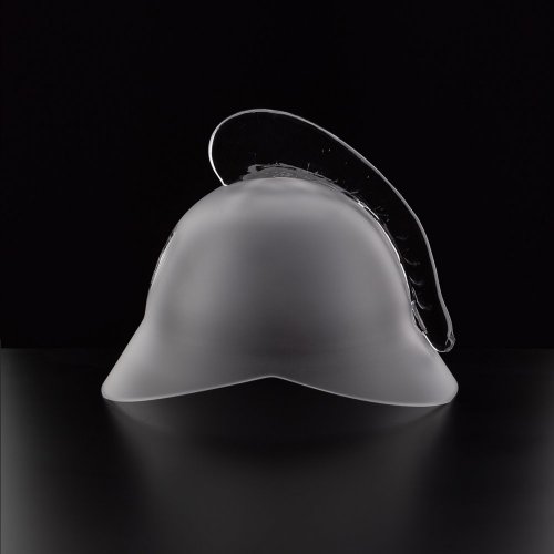 Helm aus sandgestrahltem Glas mit deinem Feuerwehrwappen - Widmung: Ohne Widmung